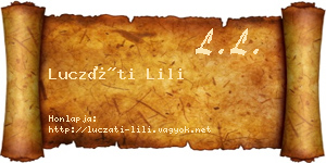 Luczáti Lili névjegykártya